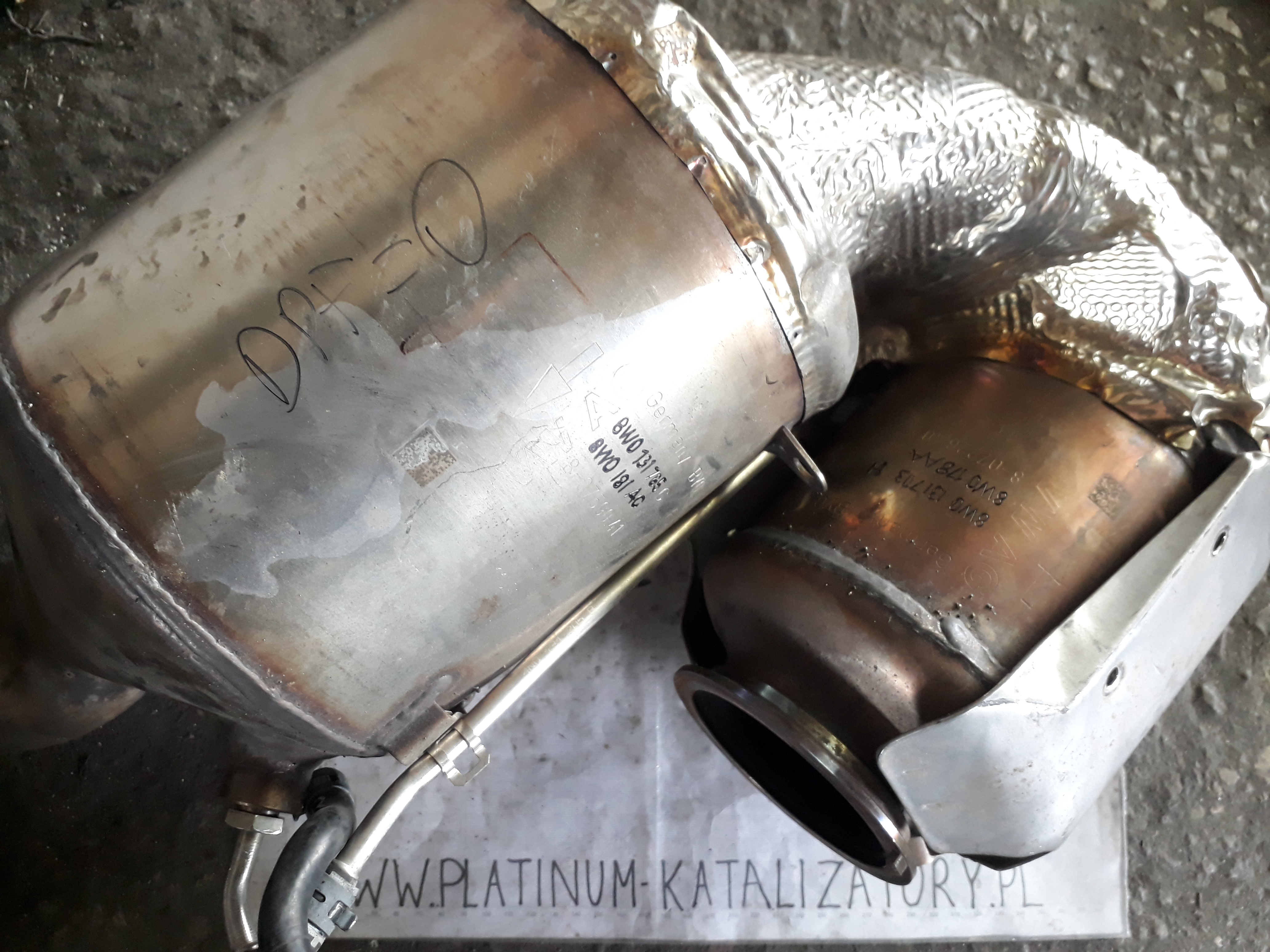 Katalizator 8W0131703H 8W0178AA kat 8W0131765C 8W0181AC dpf+0